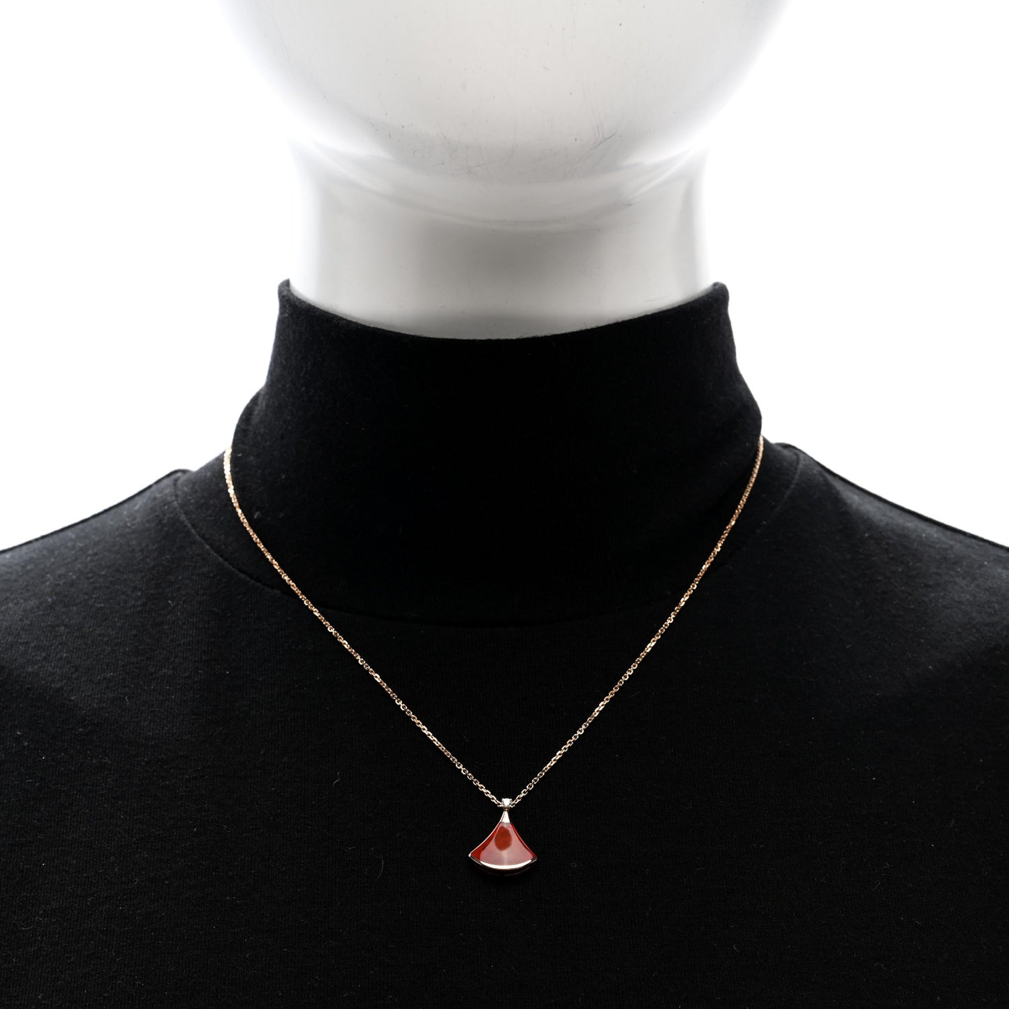18K Rose Gold Diamond Carnelian Divas' Dream Pendant Necklace