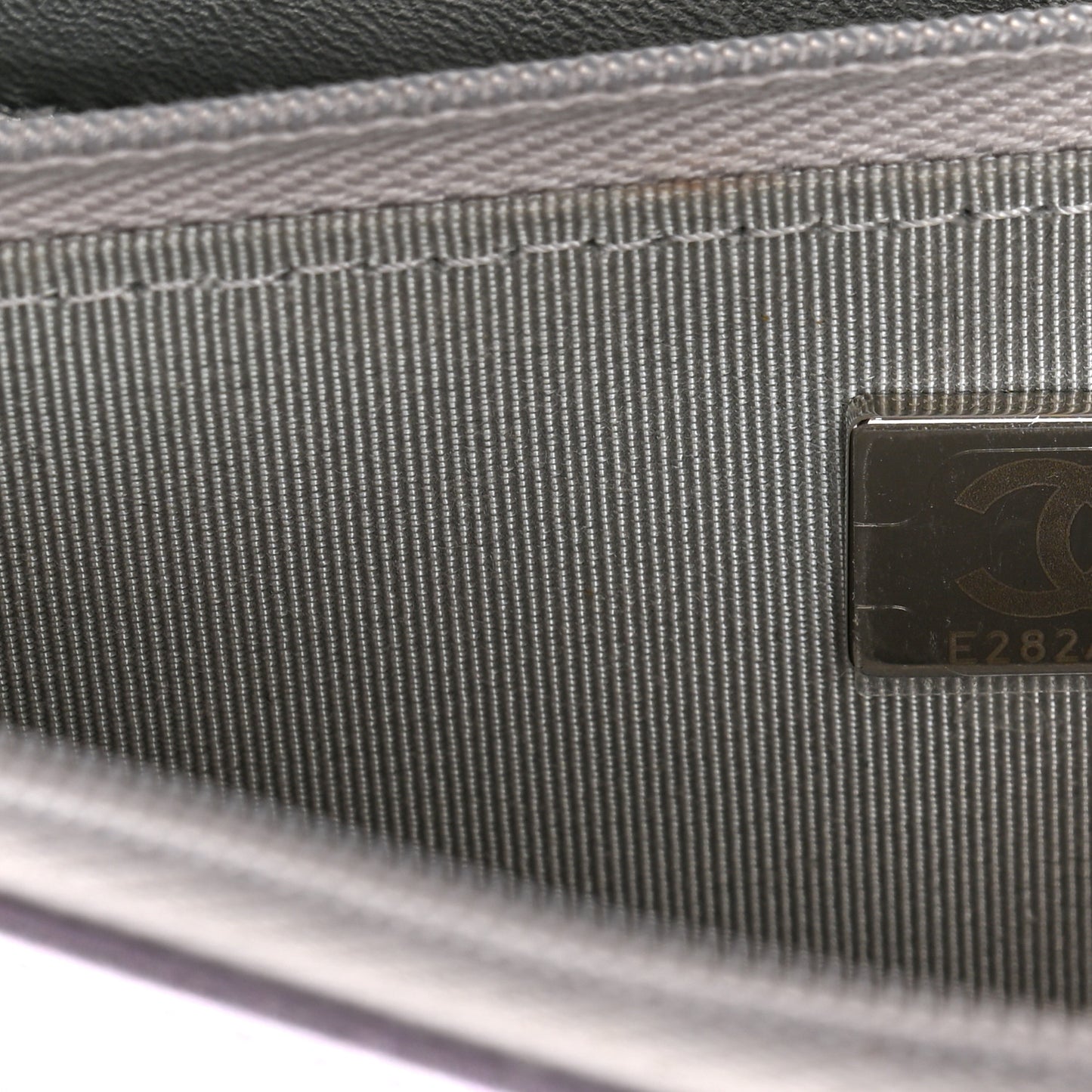 Gradient Metallic Calfskin Quilted Wallet On Chain WOC Silver Blue Yellow Purple