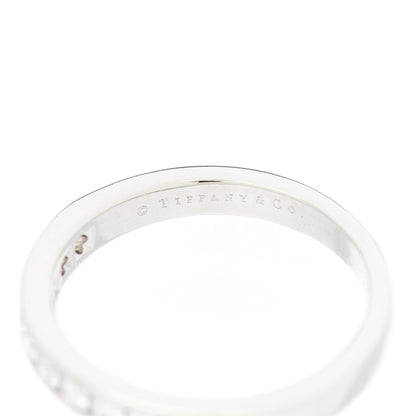 Tiffany Platinum Diamond 3mm Half Circle Wedding Band Ring 53 6.5 3 of 4