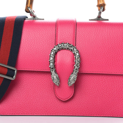 Gucci Dollar Calfskin Crystal Web Medium Dionysus Bamboo Top Handle Bag Box Pink Black Diamond 8 of 11