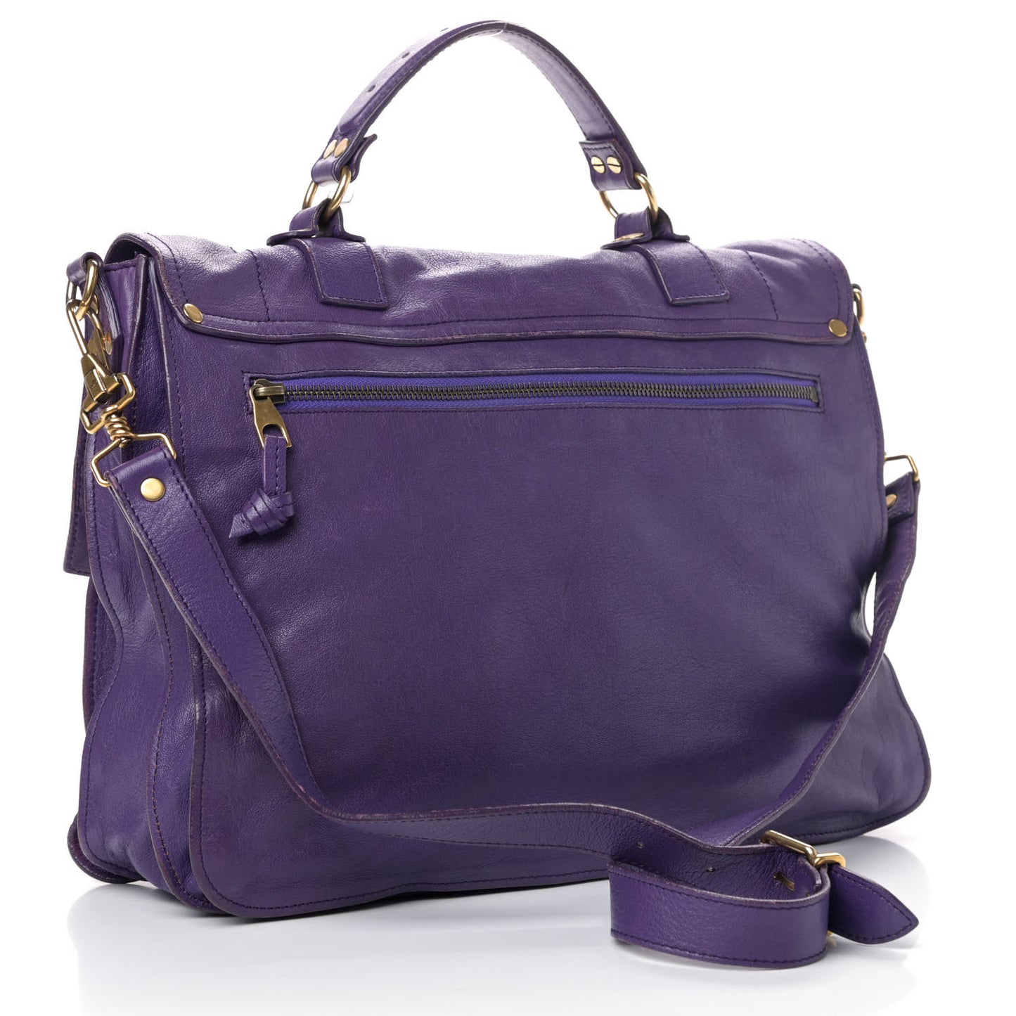 Lambskin Medium PS1 Satchel Purple Rain