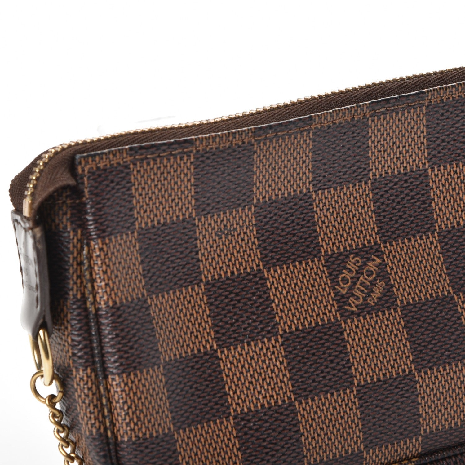 Louis Vuitton Damier Ebene Complice Trunks and Bags Mini Pochette Accessories Red 10 of 10