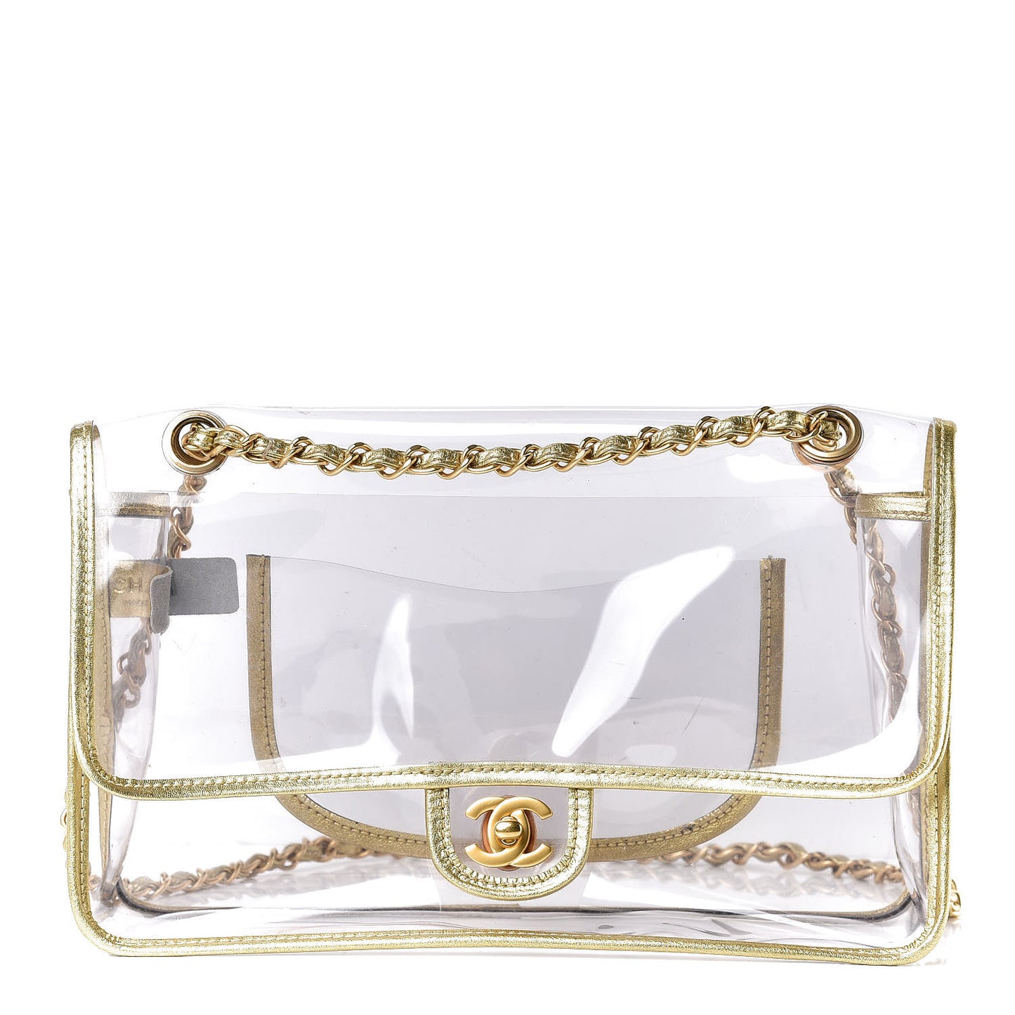 Lambskin Vinyl Large Naked Flap Gold