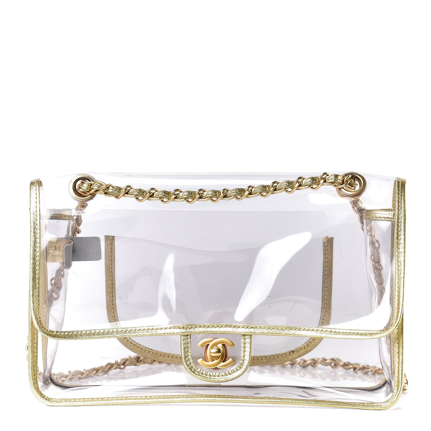 Chanel Lambskin Vinyl Large Naked Flap Gold 1 of 10
