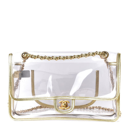 Chanel Lambskin Vinyl Large Naked Flap Gold 1 of 10