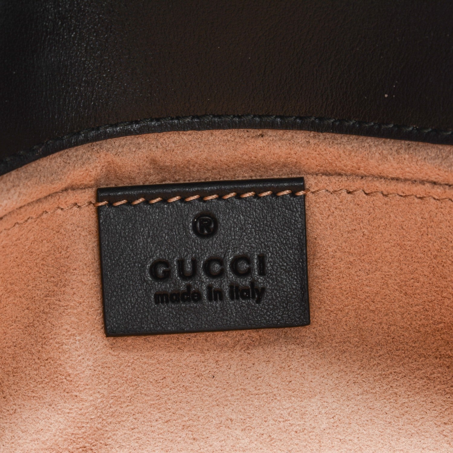Gucci Calfskin Matelasse Mini GG Marmont Shoulder Bag Black 6 of 7