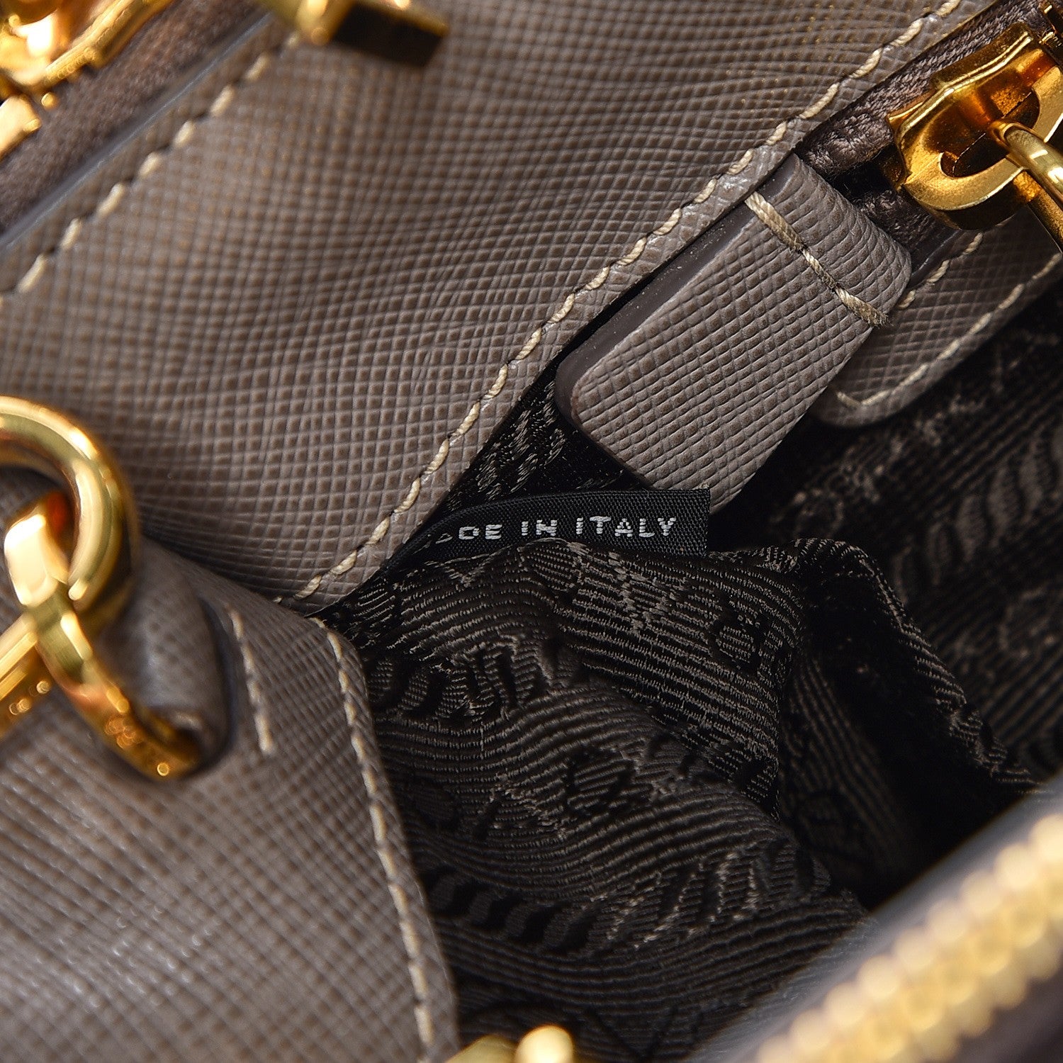 Prada Saffiano Small Galleria Double Zip Tote Argilla 8 of 11