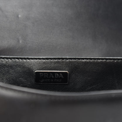 Prada Calf Hair City Calfskin Studded Cahier Bag Black 11 of 12