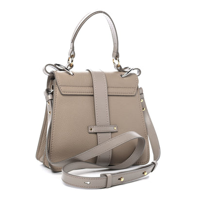 Chloe Shiny Grained Calfskin Small Aby Day Shoulder Bag Motty Grey 2 of 4