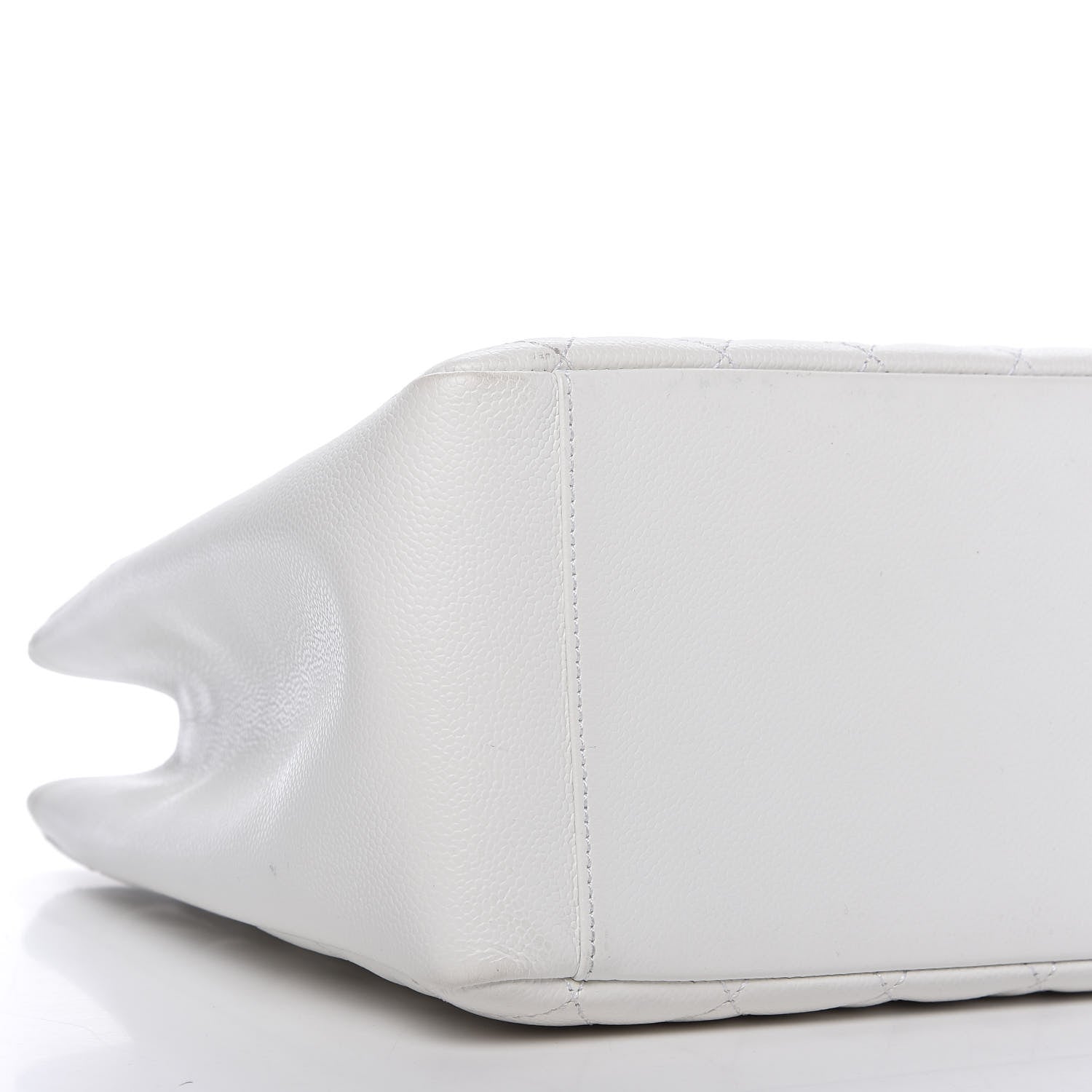 Chanel Caviar Quilted Grand Shopping Tote GST White 6 of 9