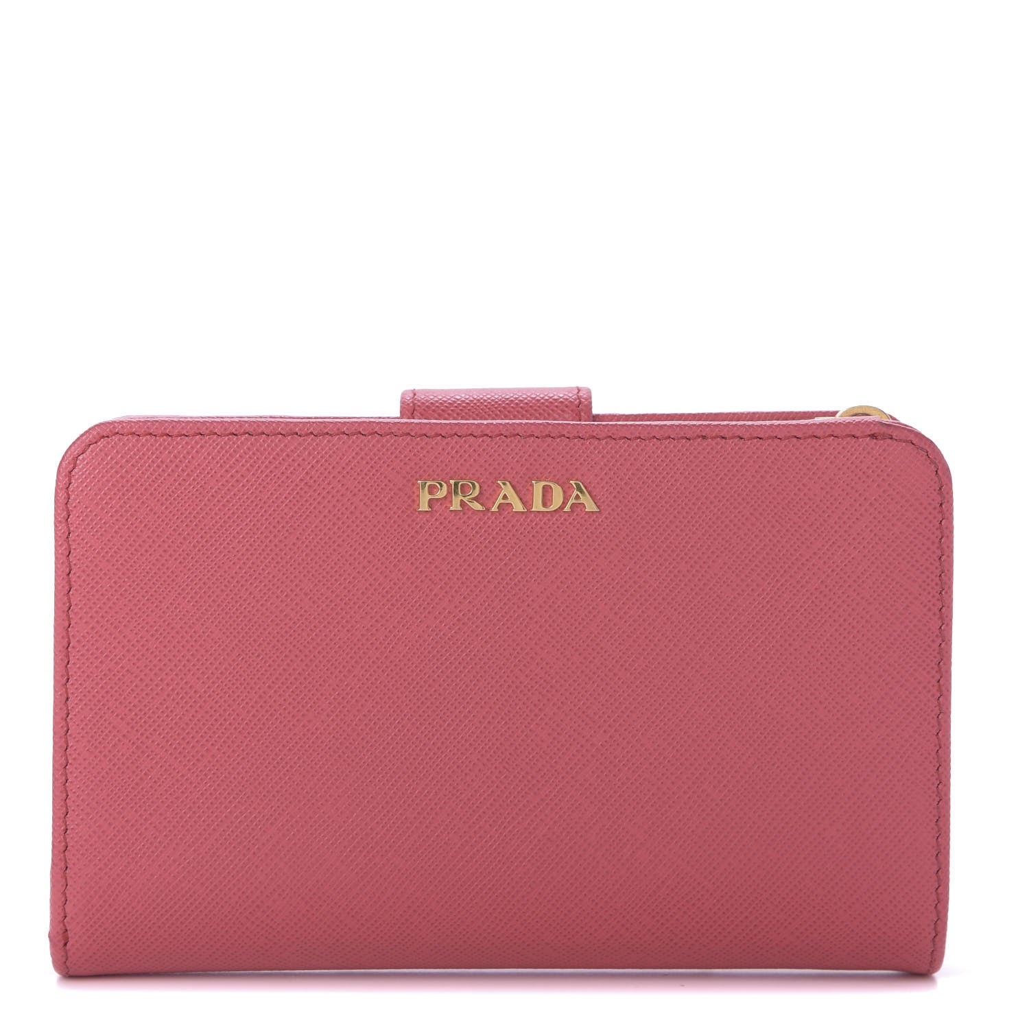 Prada Saffiano Compact Wallet Fragola 1 of 8