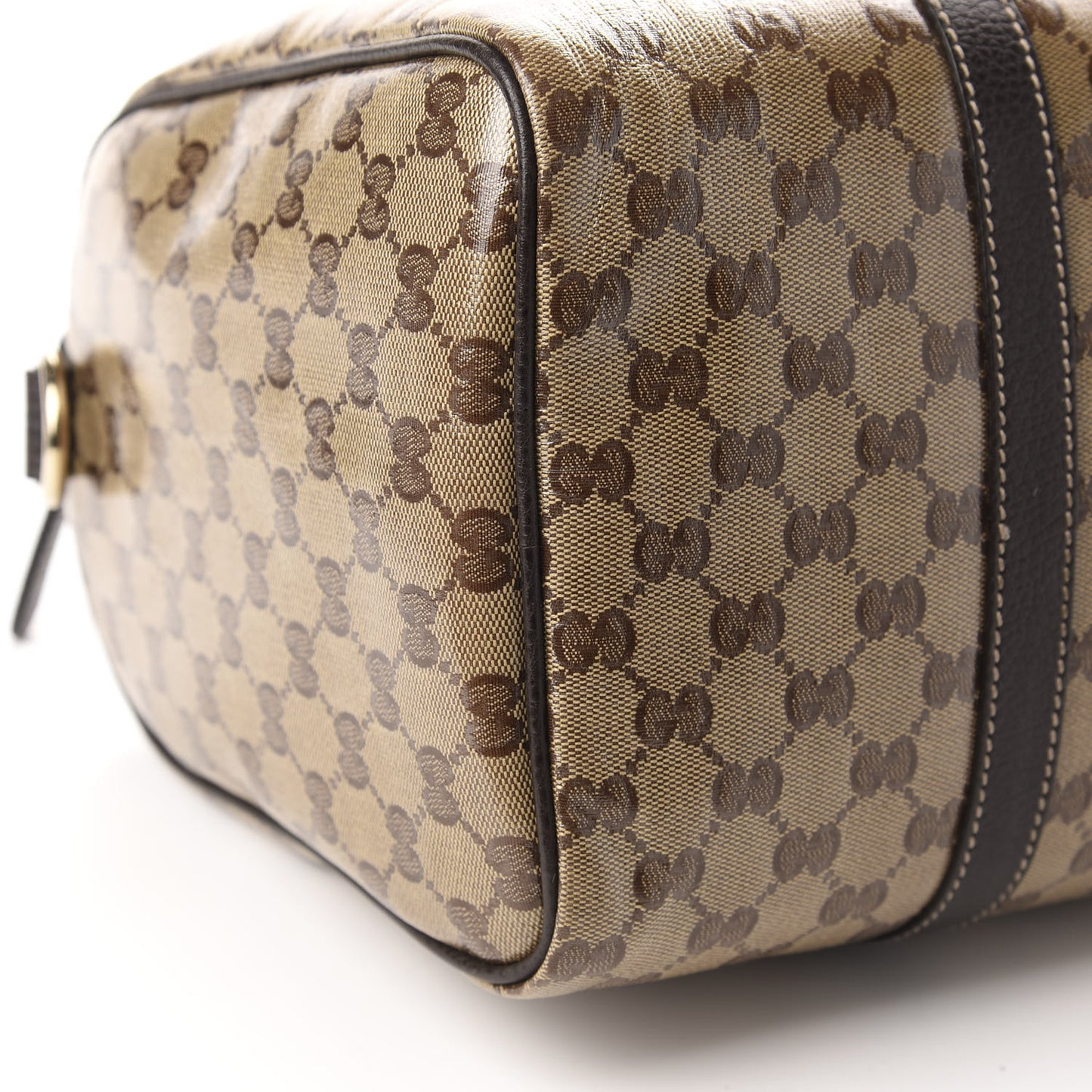 Crystal Monogram Medium Joy Boston Dark Brown