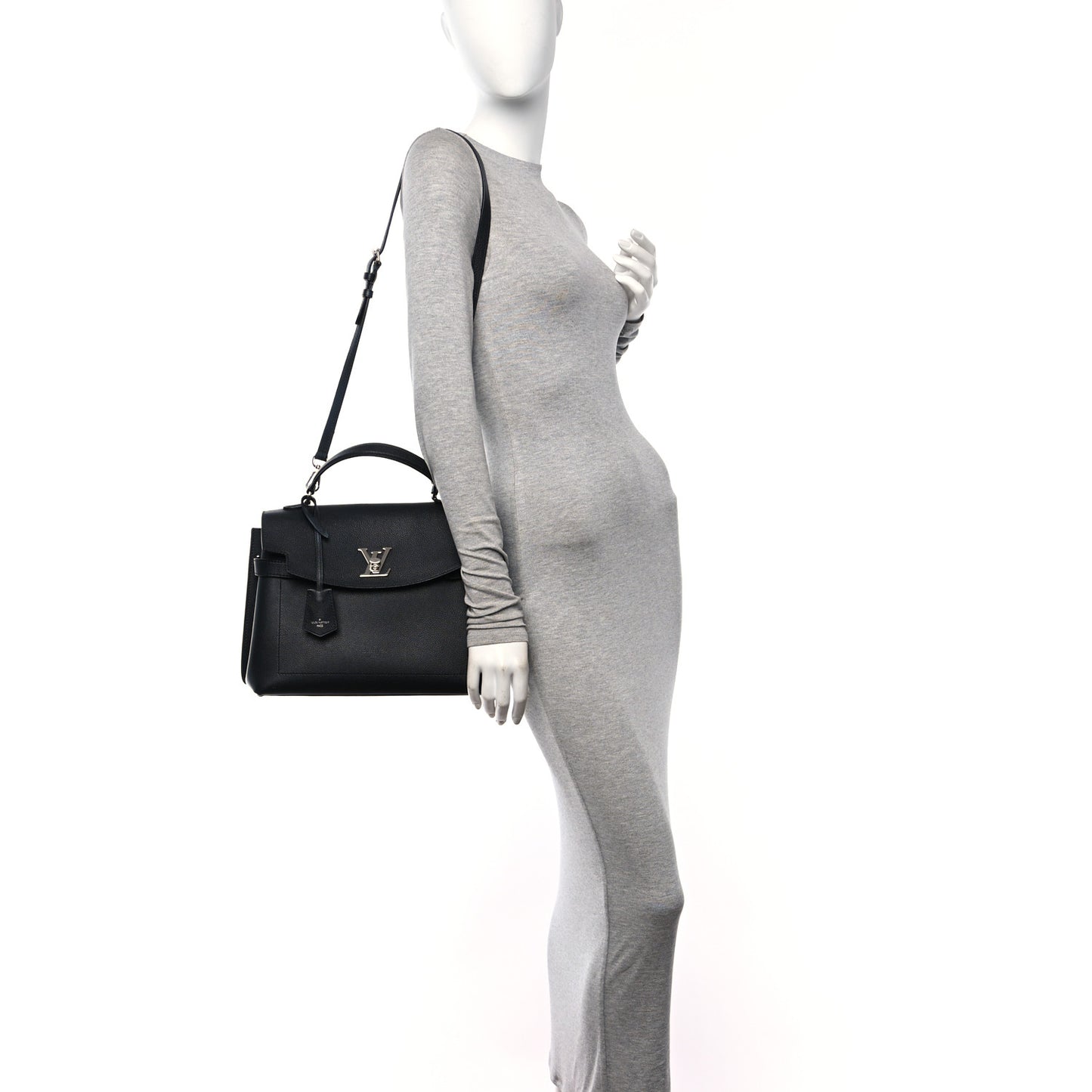 Soft Calfskin Lockme Ever MM Black