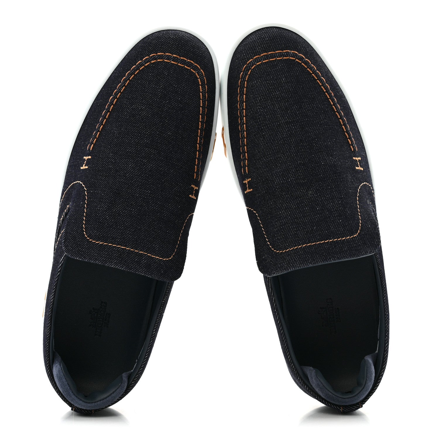 Hermes Denim Mens Kiddy Slip On Sneakers 43 2 of 10