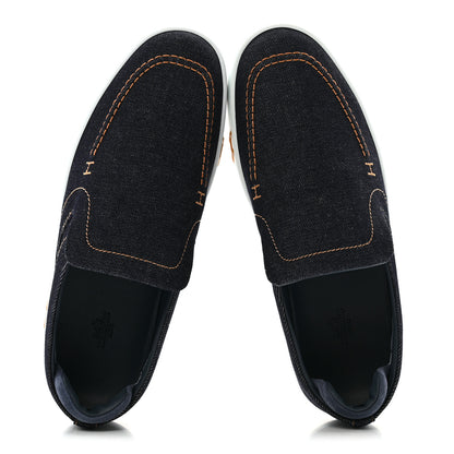 Hermes Denim Mens Kiddy Slip On Sneakers 43 2 of 10