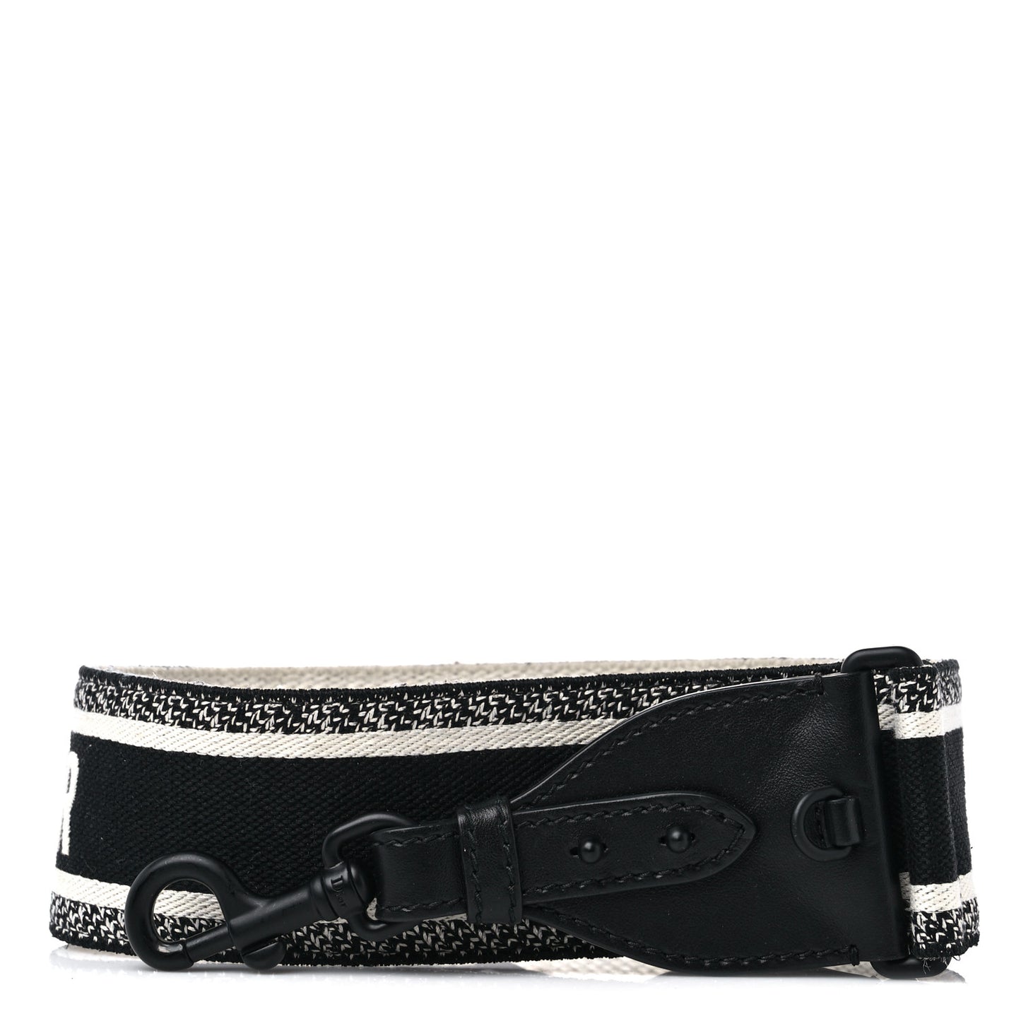 Canvas Embroidered Shoulder Strap Black Ultramatte