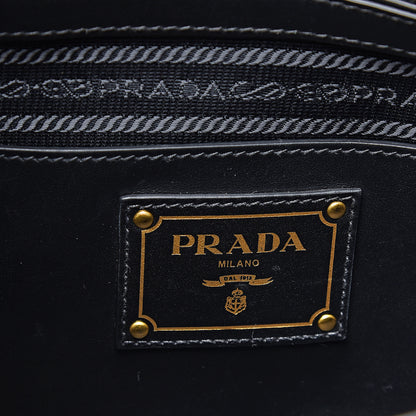 Prada City Calf Front Pocket Tote Black 5 of 8