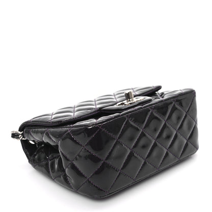 Chanel Patent Quilted Mini Square Flap Purple 3 of 10