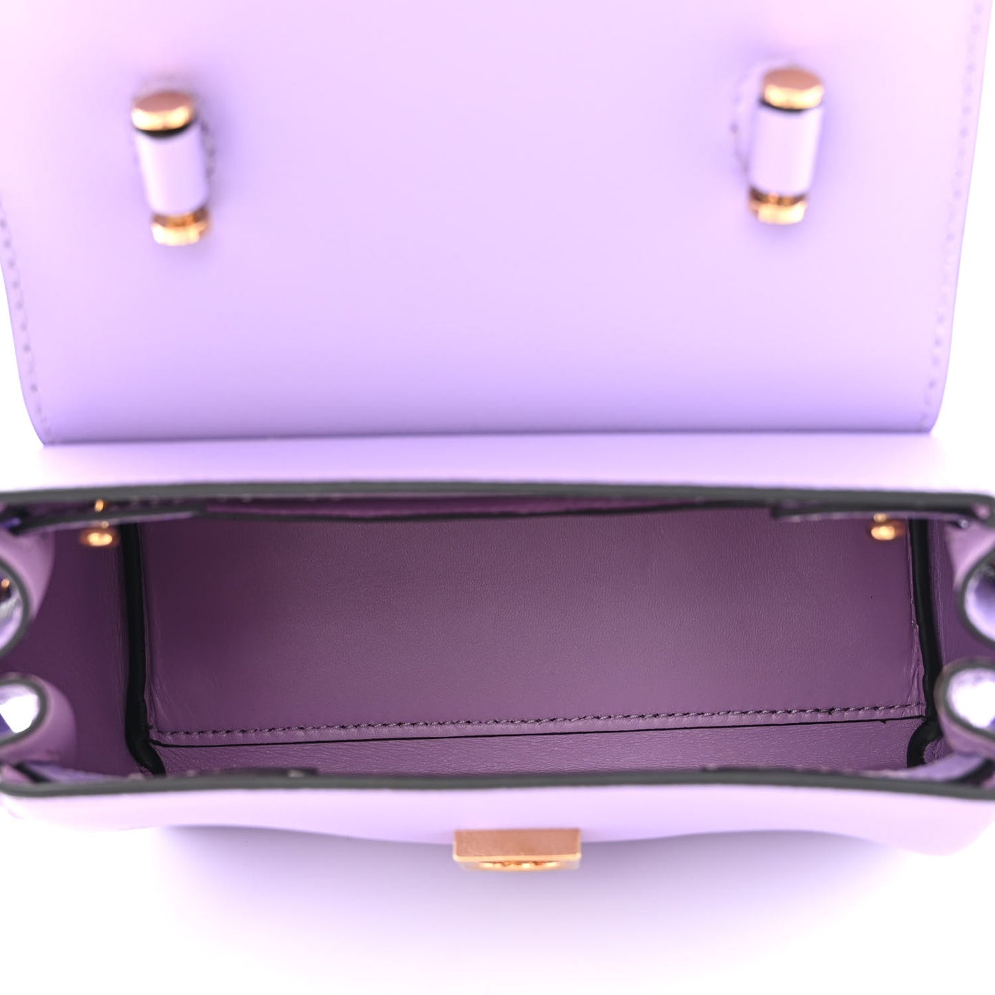 Calfskin Small La Medusa Top Handle Handbag Lilac