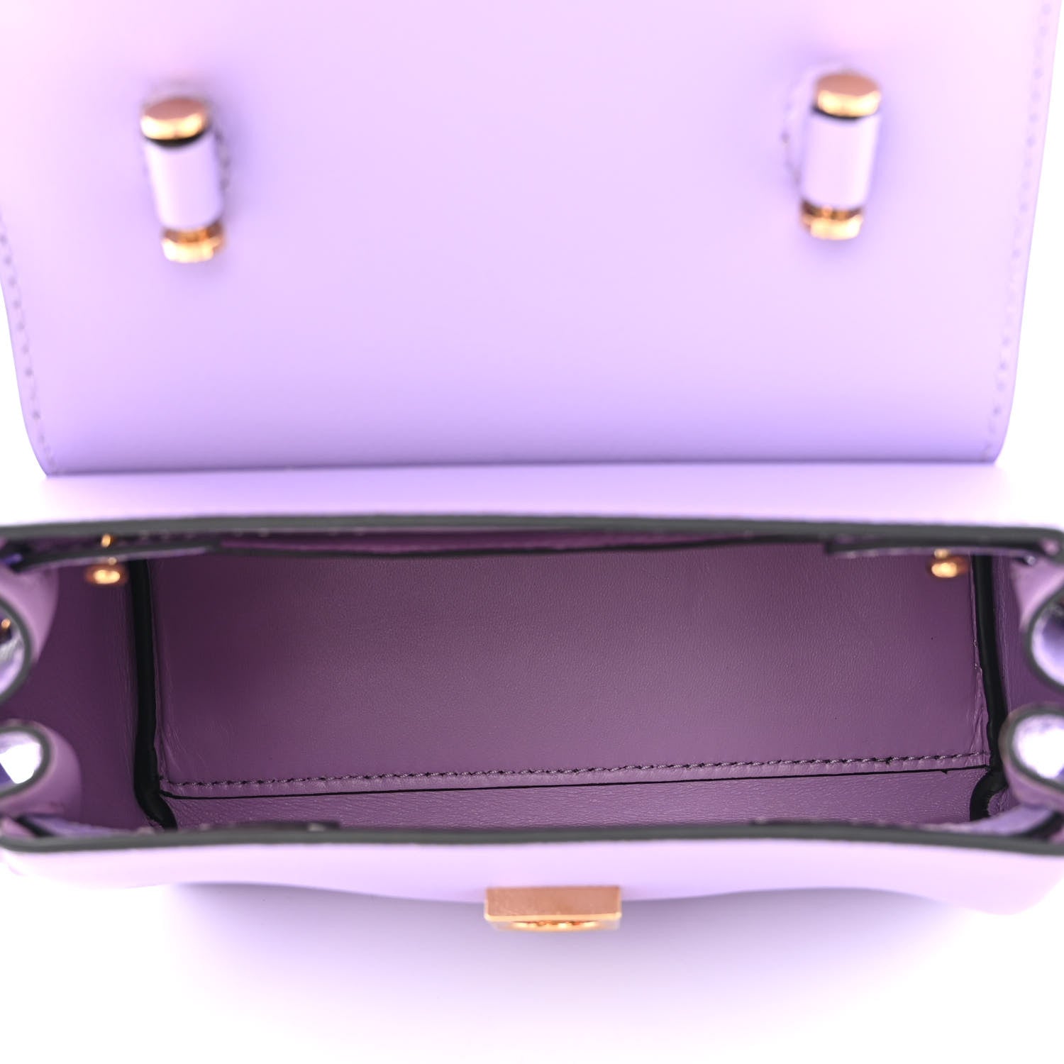 Versace Calfskin Small La Medusa Top Handle Handbag Lilac 5 of 12