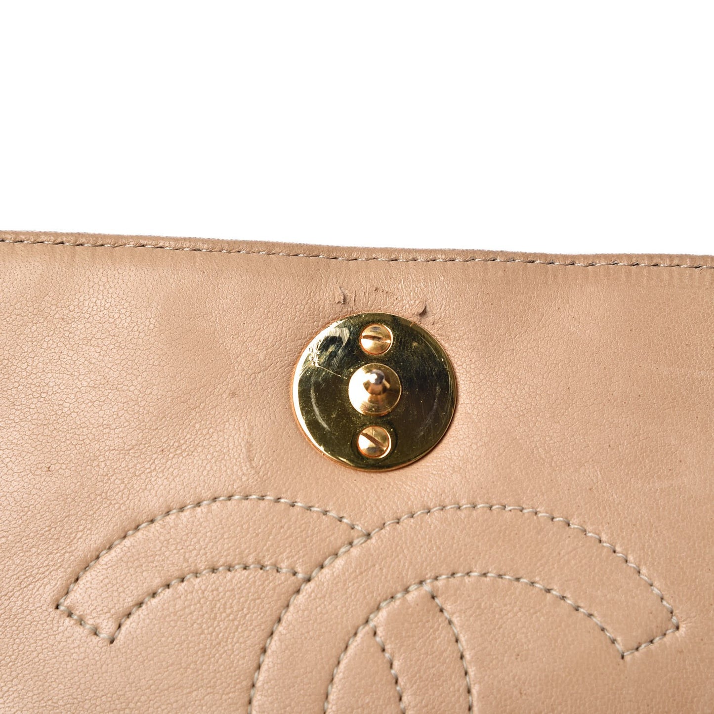 Lambskin Quilted Mini Flap Beige