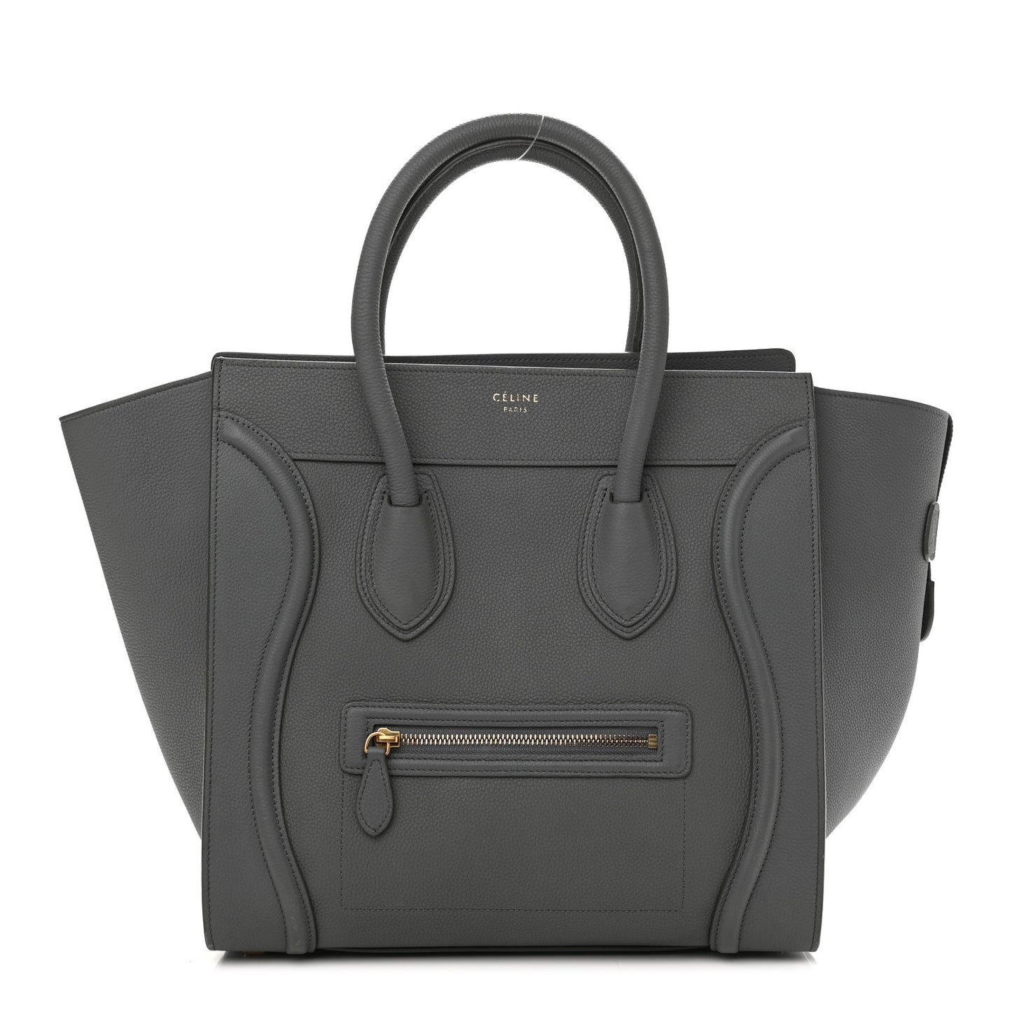 Drummed Calfskin Mini Luggage Kohl