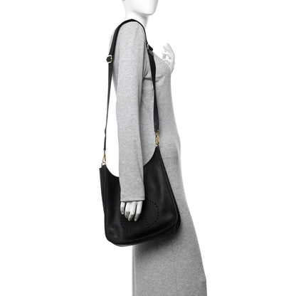 Hermes Taurillon Clemence Evelyne III PM Black 2 of 12