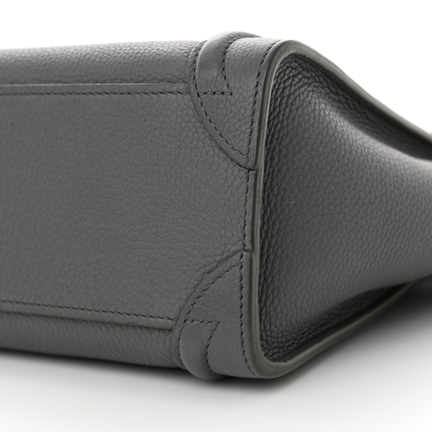 Celine Drummed Calfskin Nano Luggage Kohl 10 of 12