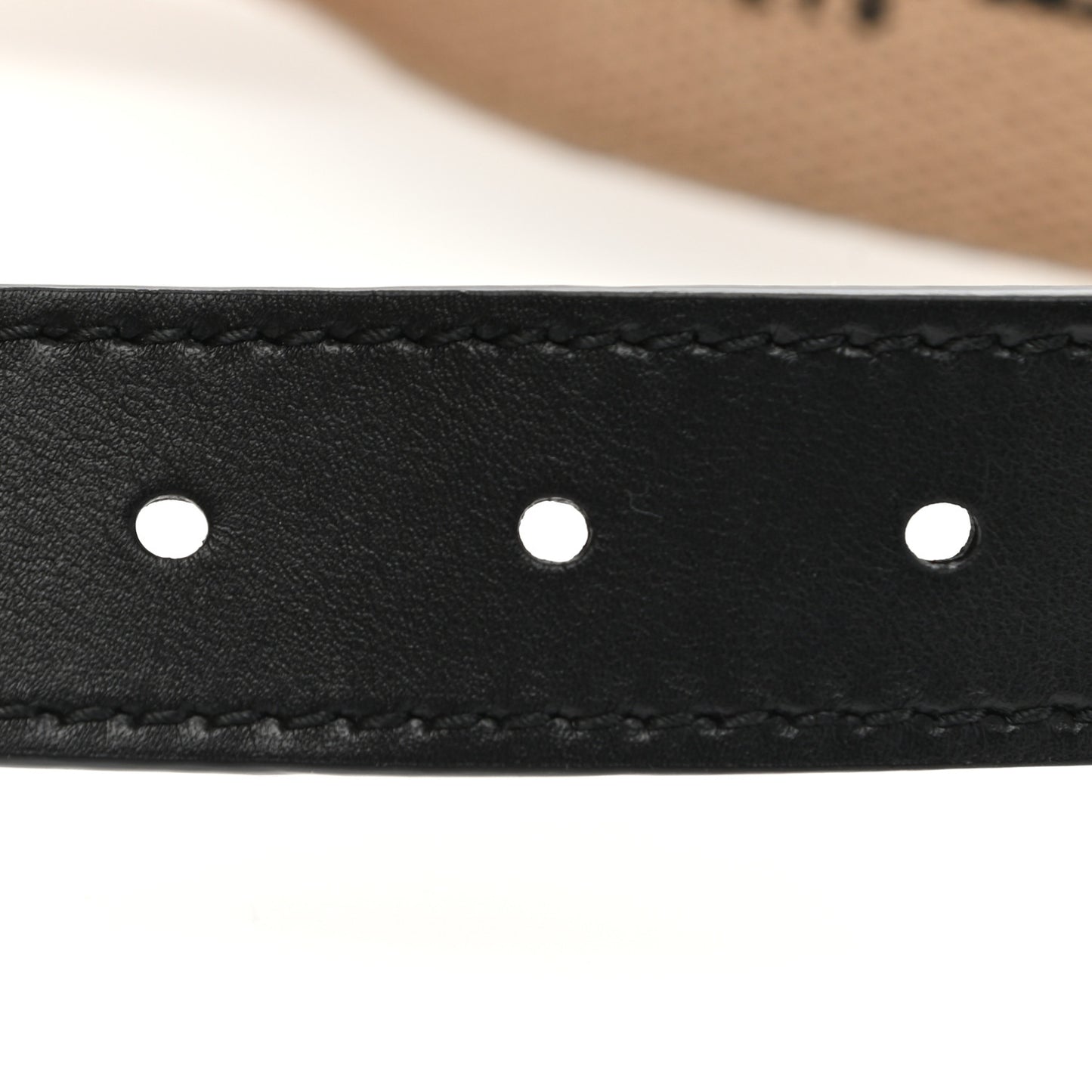 Canvas Embroidered Large Book Belt 85 34 Black Beige