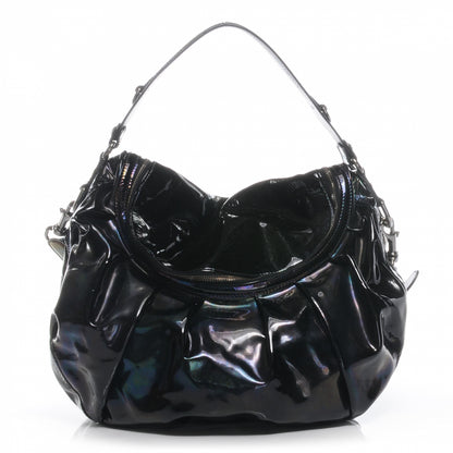 Gucci Iridescent Patent Icon Bit Medium Bag Black 1 of 7