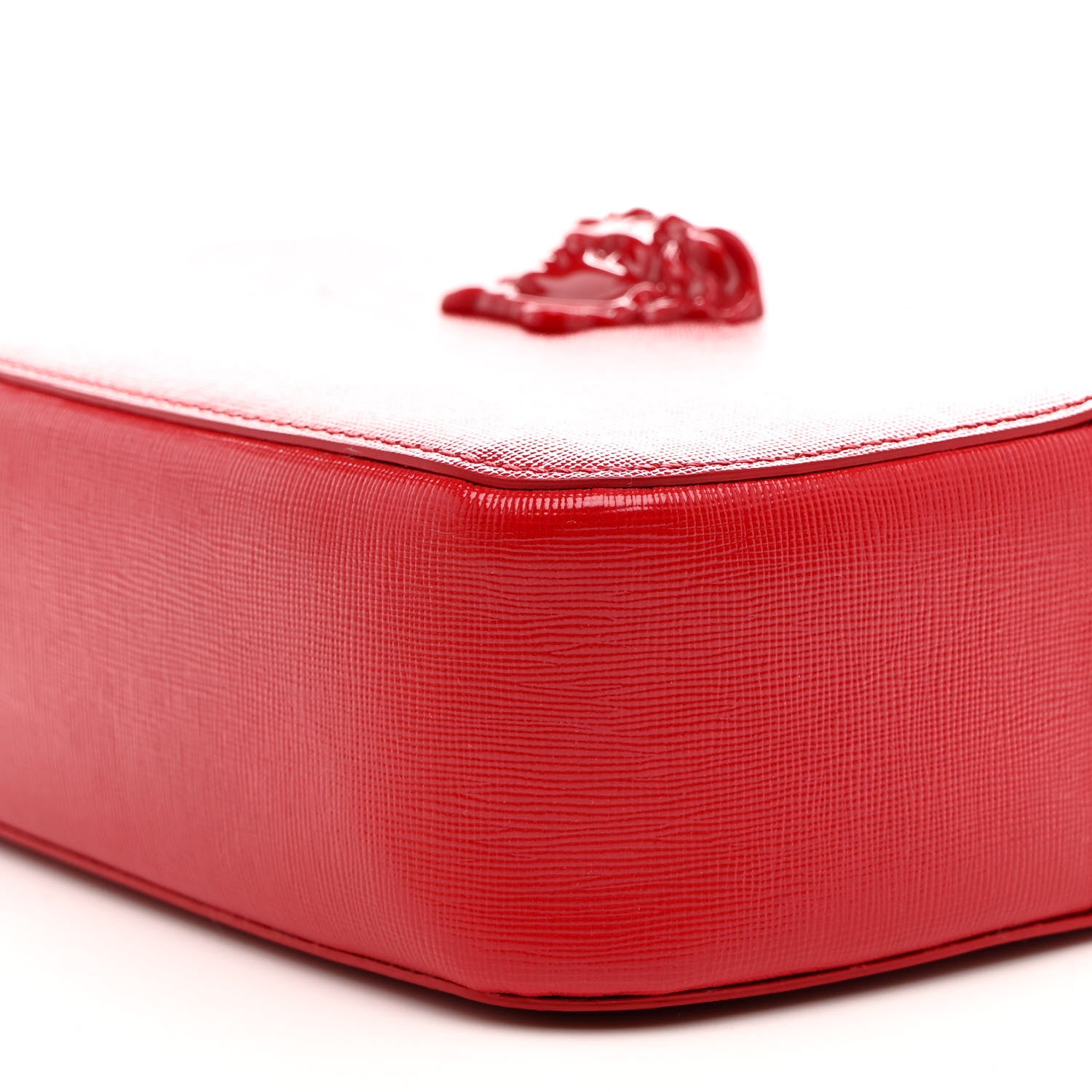 Versace Grained Calfskin Medusa Camera Bag Red 10 of 10