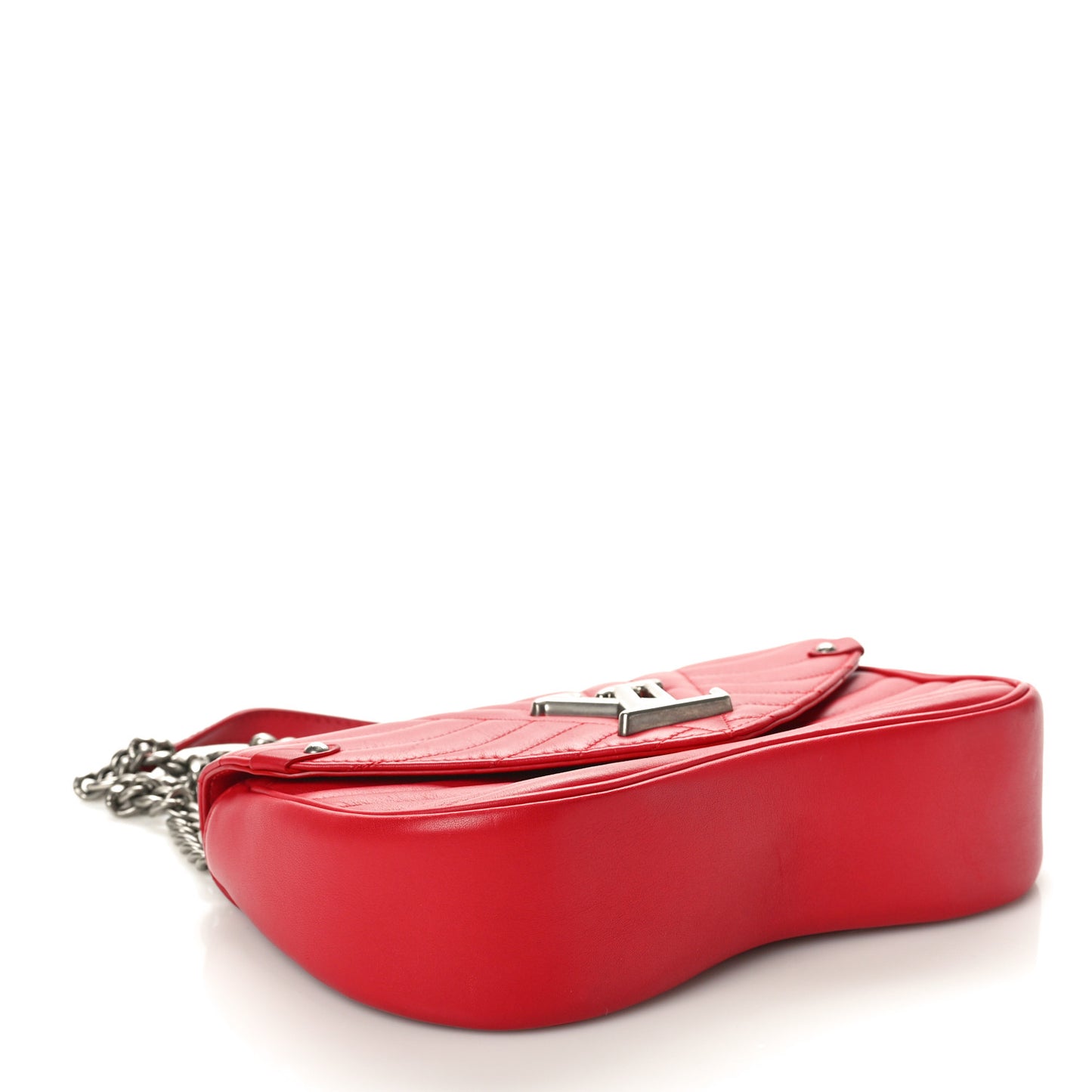Calfskin New Wave Chain MM Ecarlate