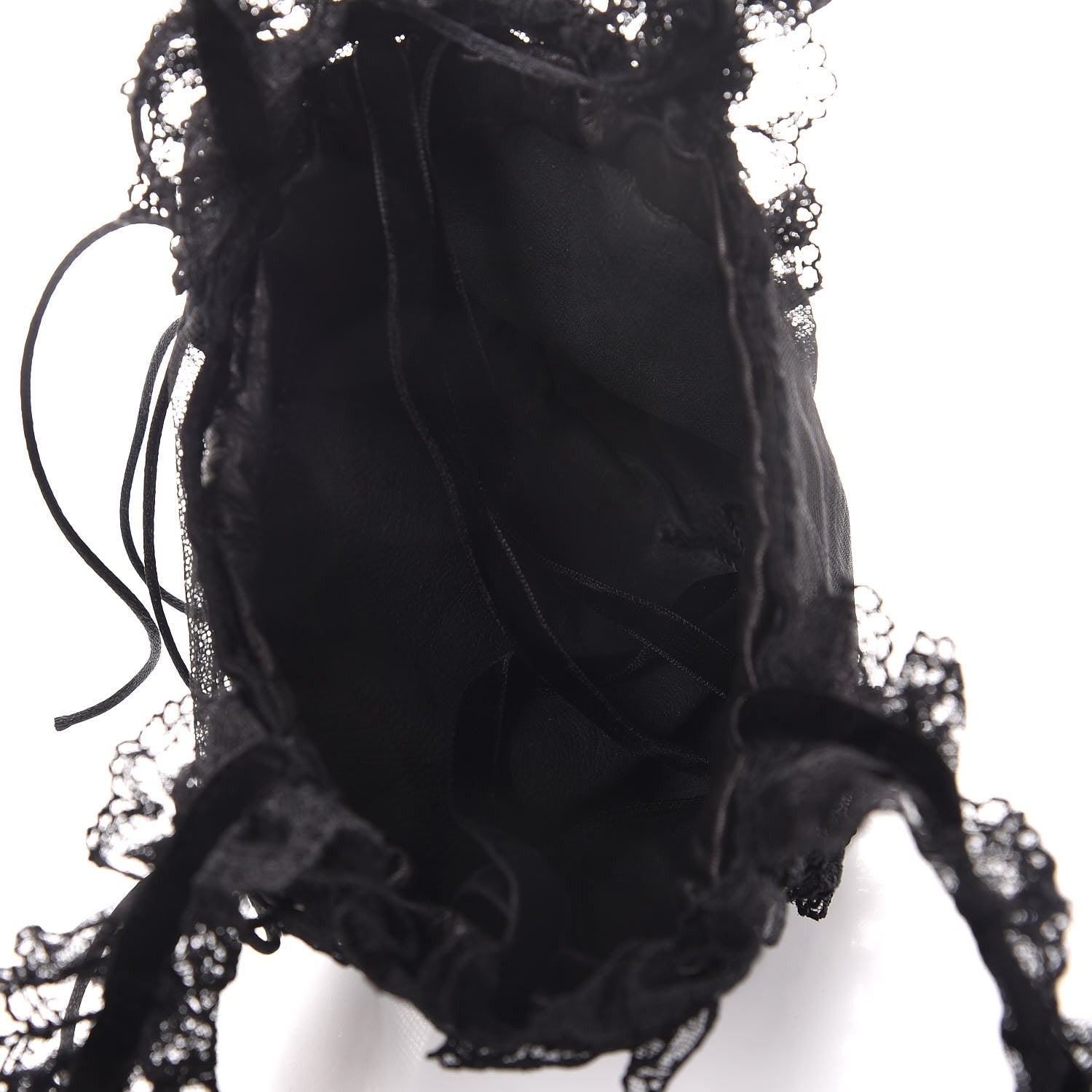 Saint Laurent Mesh Lace Up Corset Tote Black 5 of 7