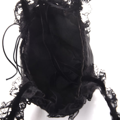 Saint Laurent Mesh Lace Up Corset Tote Black 5 of 7