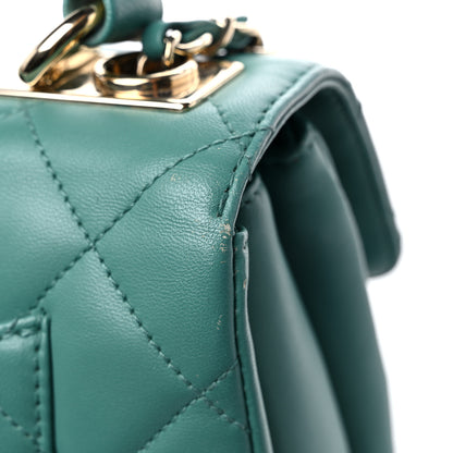 Chanel Lambskin Quilted Small Trendy CC Flap Dual Handle Bag Light Green 18 of 27