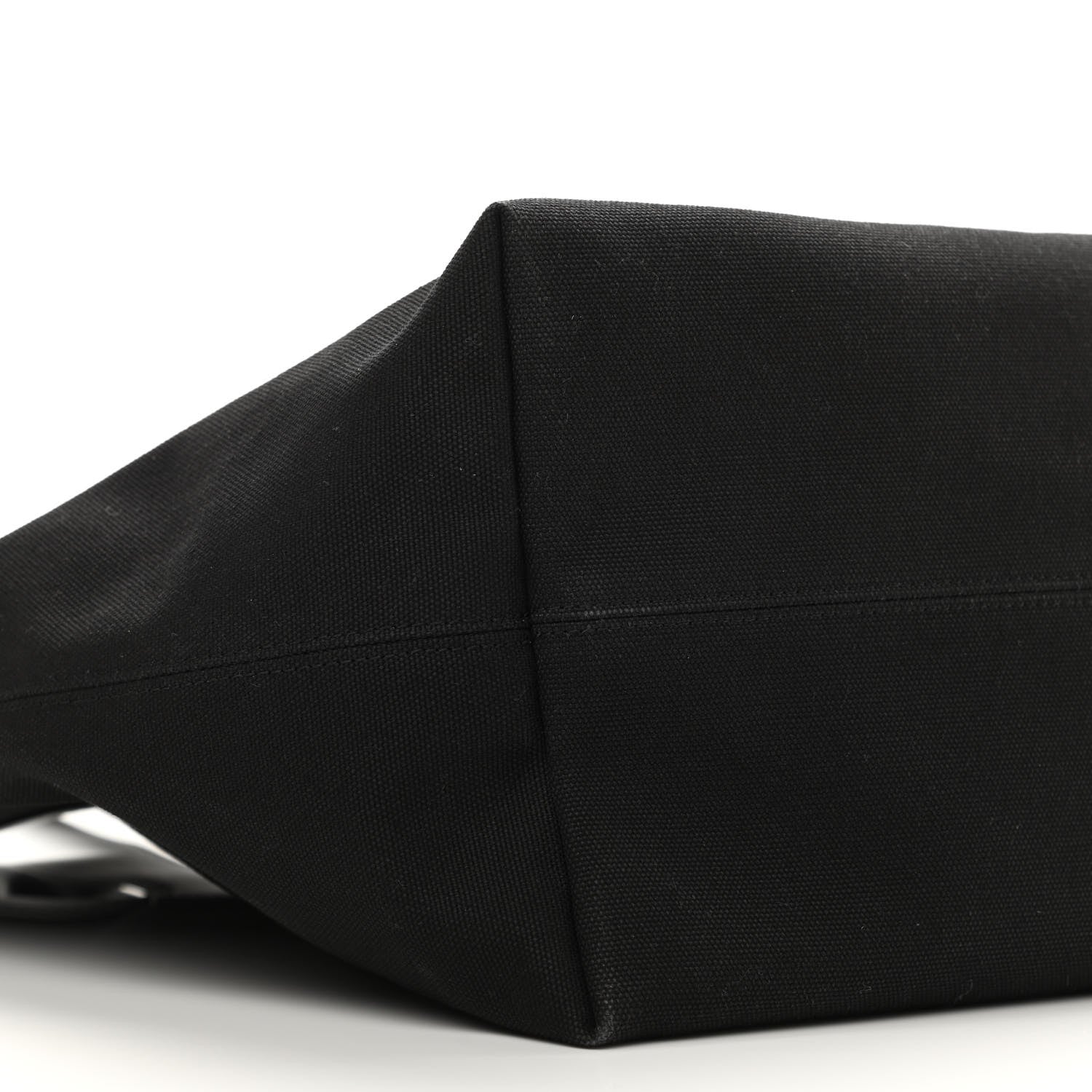 Balenciaga Cotton Canvas Calfskin Cities Paris Jumbo Small Tote Bag Black White 9 of 10