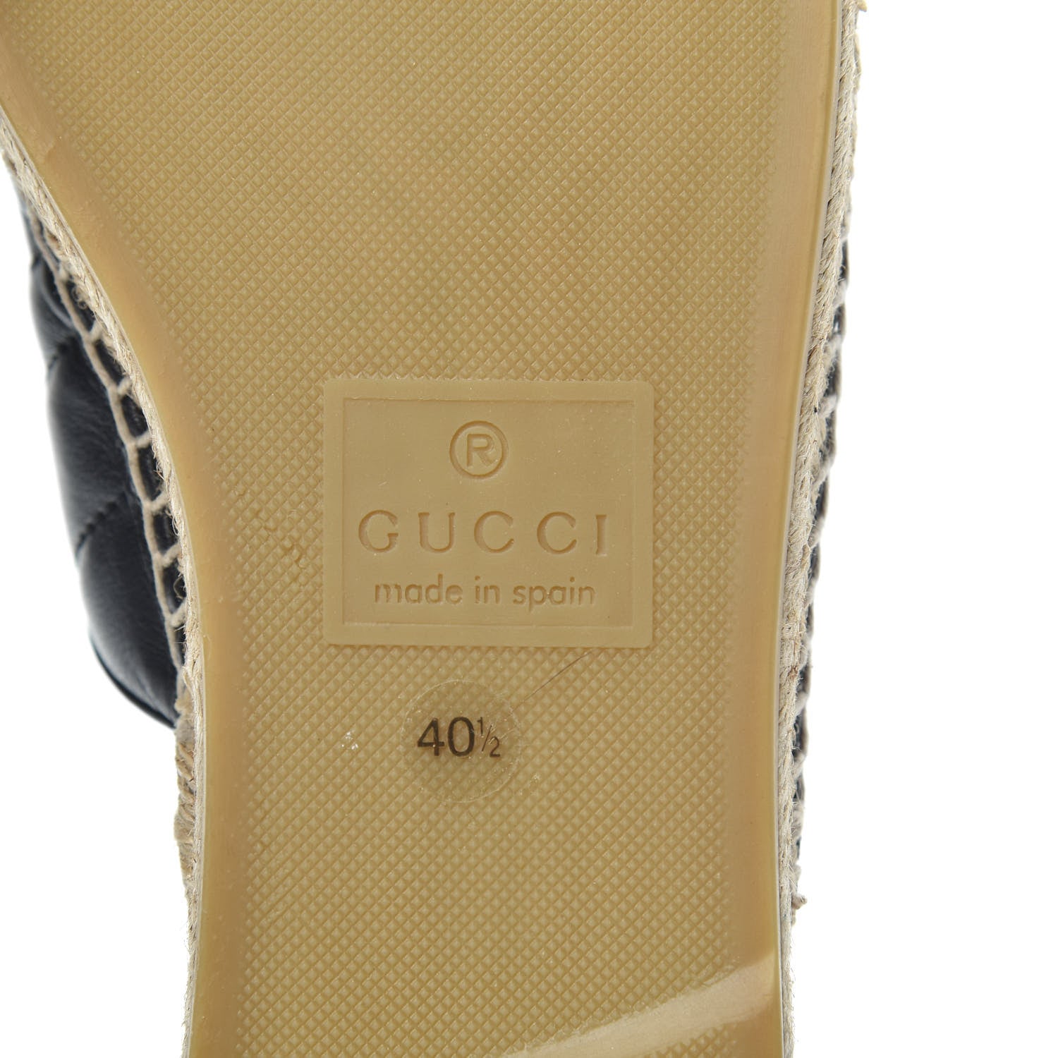 Gucci Nappa Matelasse GG Marmont Espadrille Slippers 40.5 Black 8 of 10