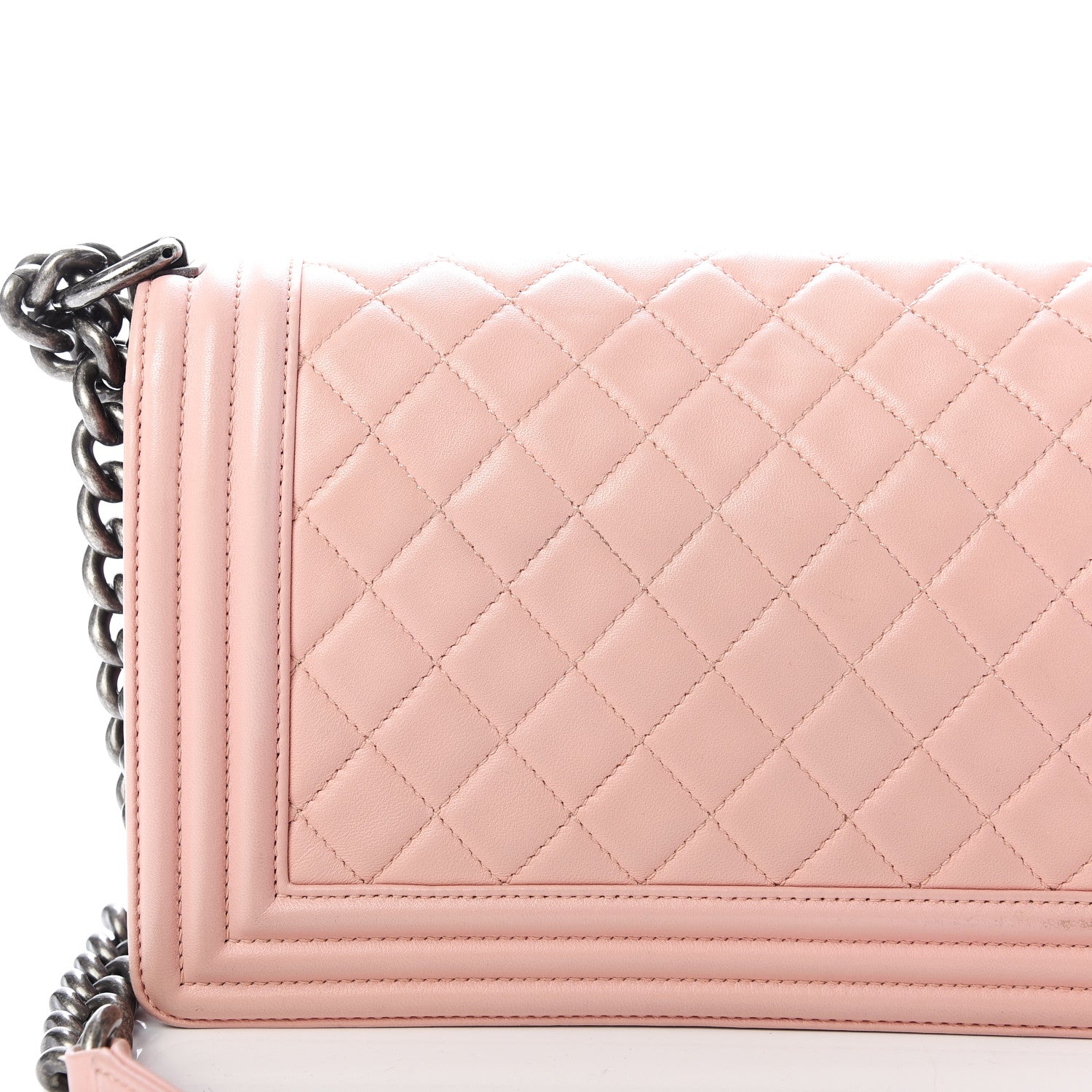 Chanel Lambskin Quilted Medium Boy Flap Light Pink 9 of 10