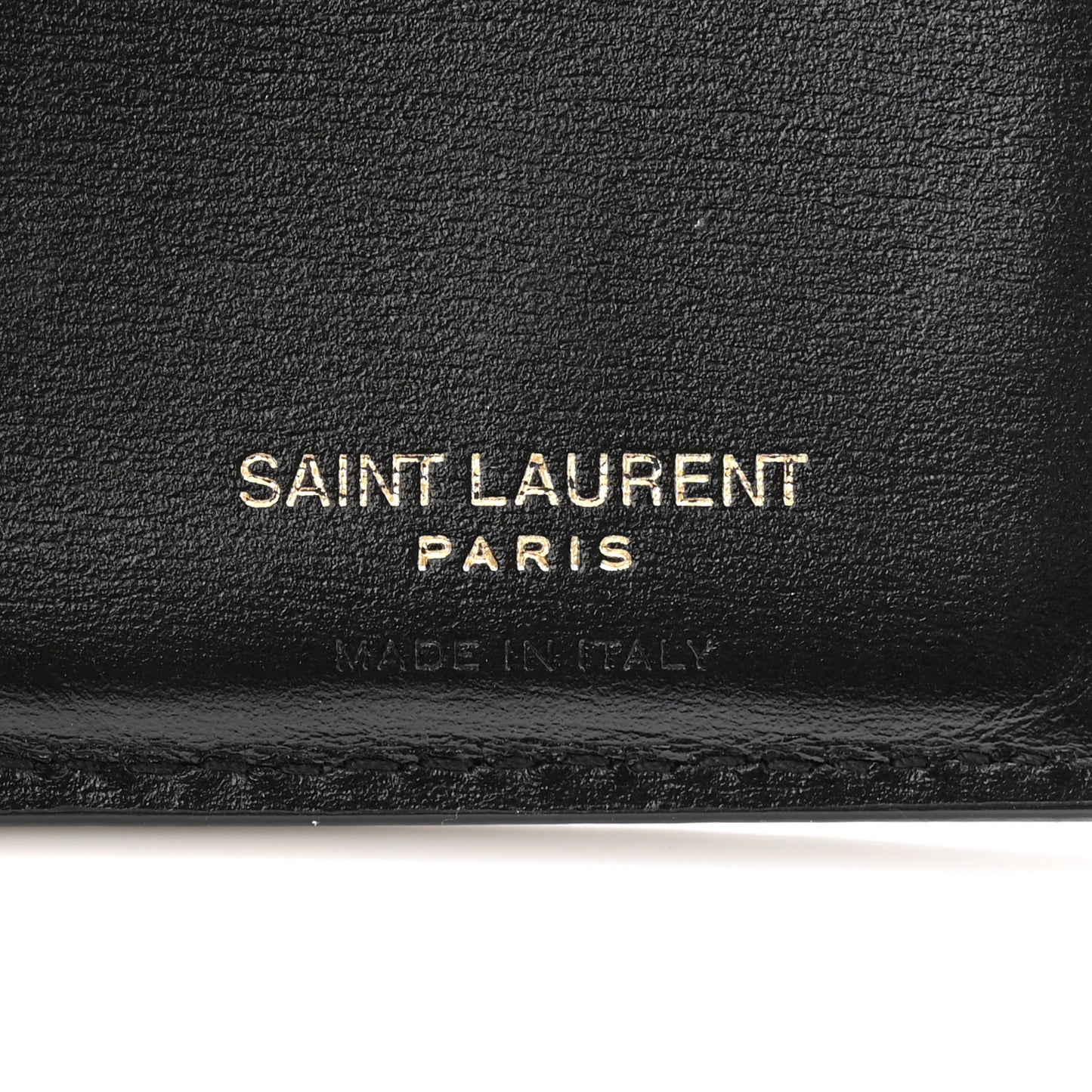 Calfskin Techno Credit Card Wallet Black