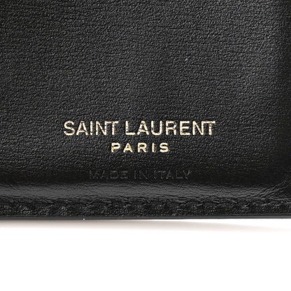 Saint Laurent Calfskin Techno Credit Card Wallet Black 6 of 9