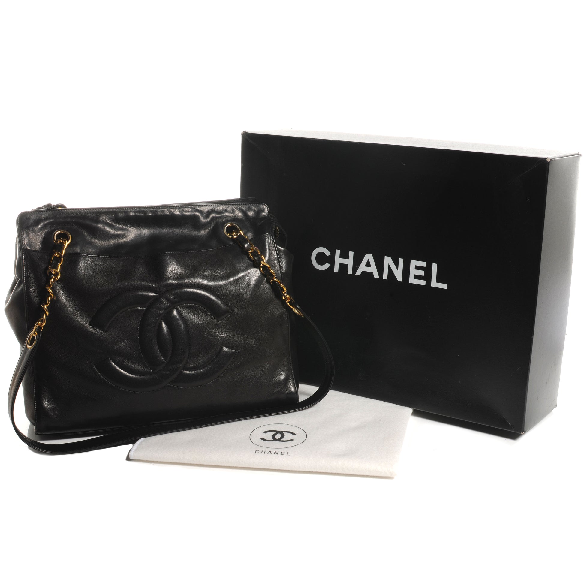 Chanel Lambskin Small Shopper Tote Black 5 of 8