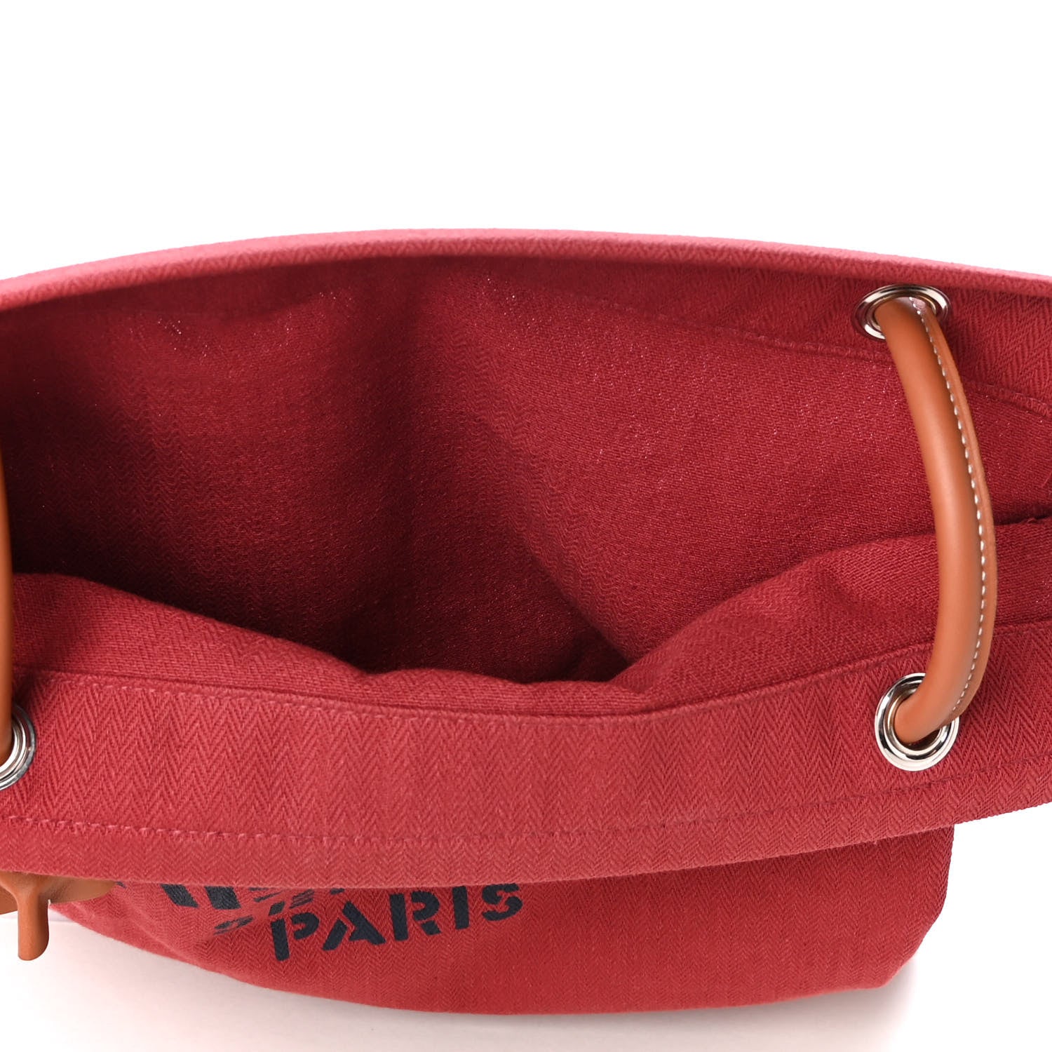 Hermes Canvas Swift Aline Grooming Bag Rouge H Gold 4 of 5