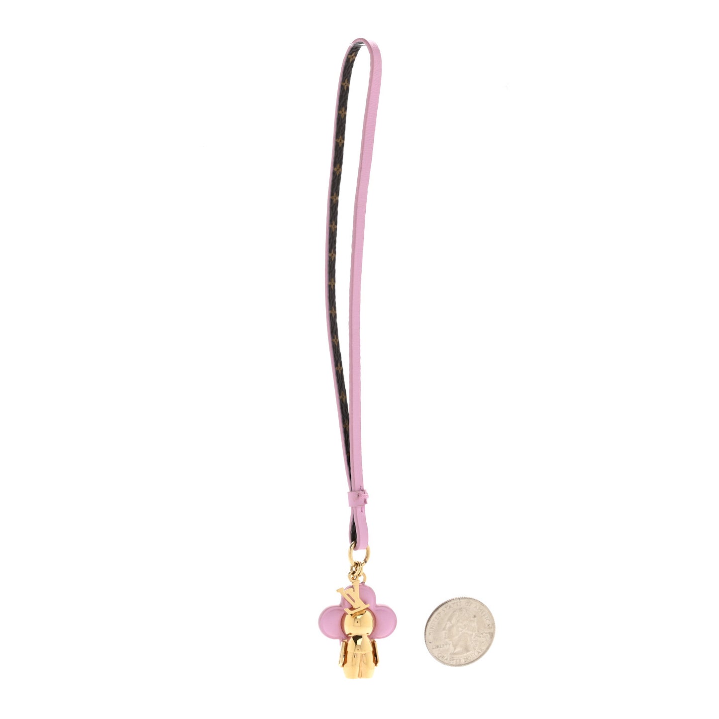 Calfskin Monogram Mini Vivienne Bag Charm Pink