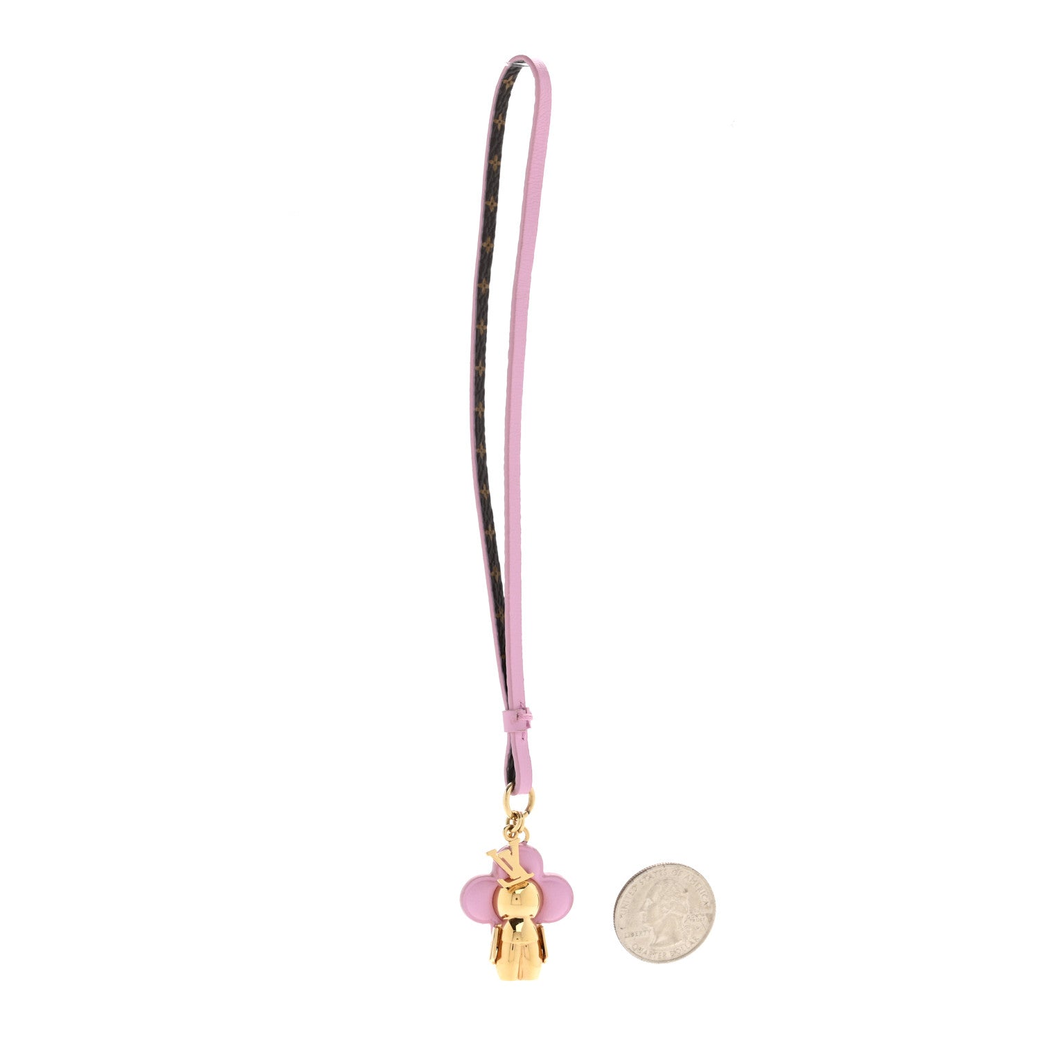 Louis Vuitton Calfskin Monogram Mini Vivienne Bag Charm Pink 2 of 4