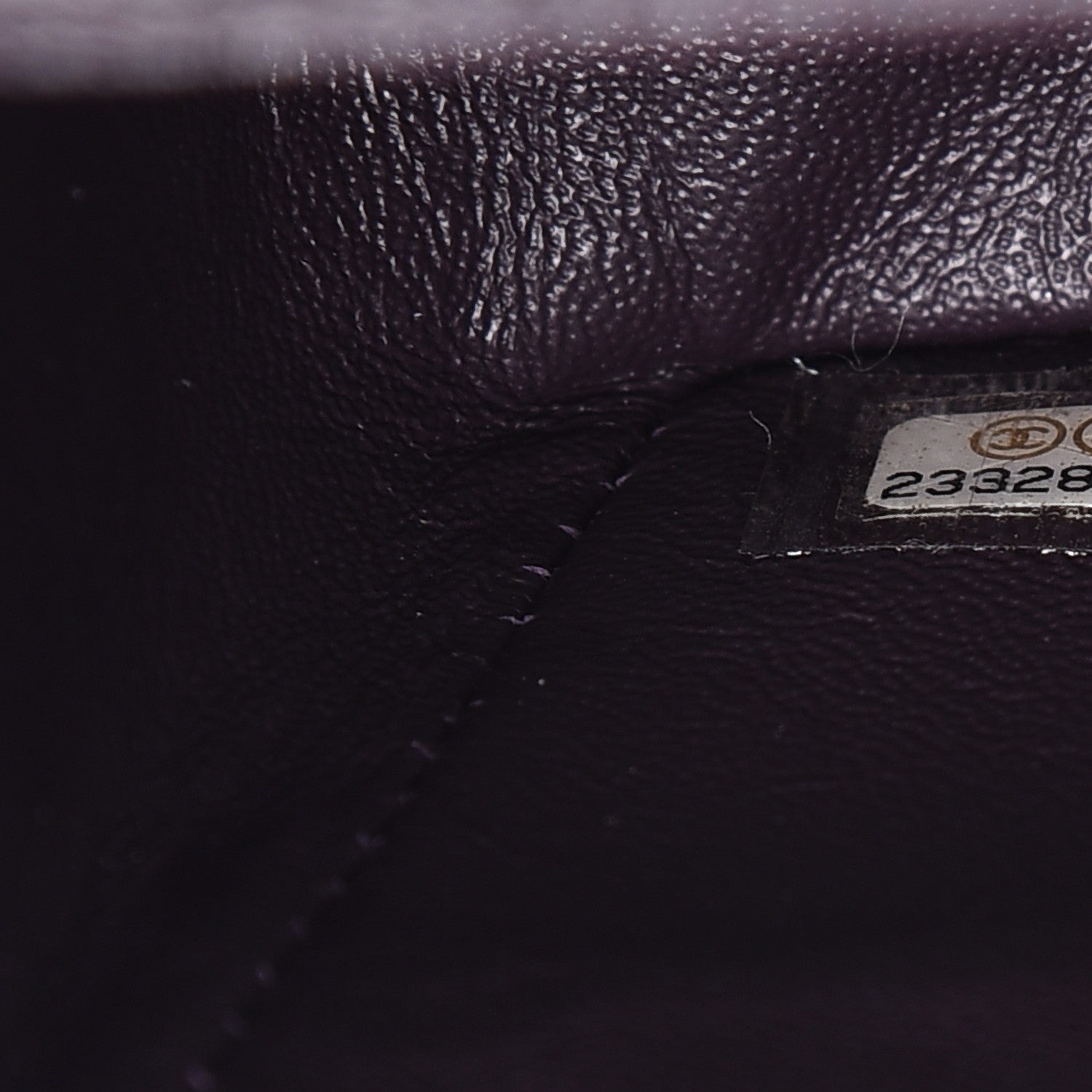 Chanel Washed Caviar Quilted Mini Rectangular Flap Dark Purple 7 of 7