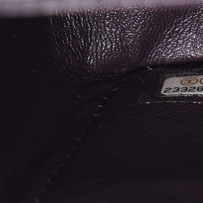 Chanel Washed Caviar Quilted Mini Rectangular Flap Dark Purple 7 of 7