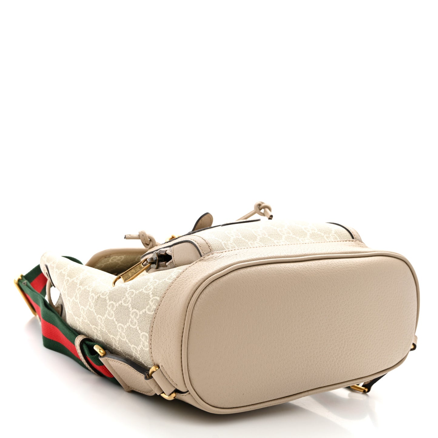 GG Supreme Monogram Azalea Calfskin Retro Interlocking G Buckle Backpack Beige Mystic White