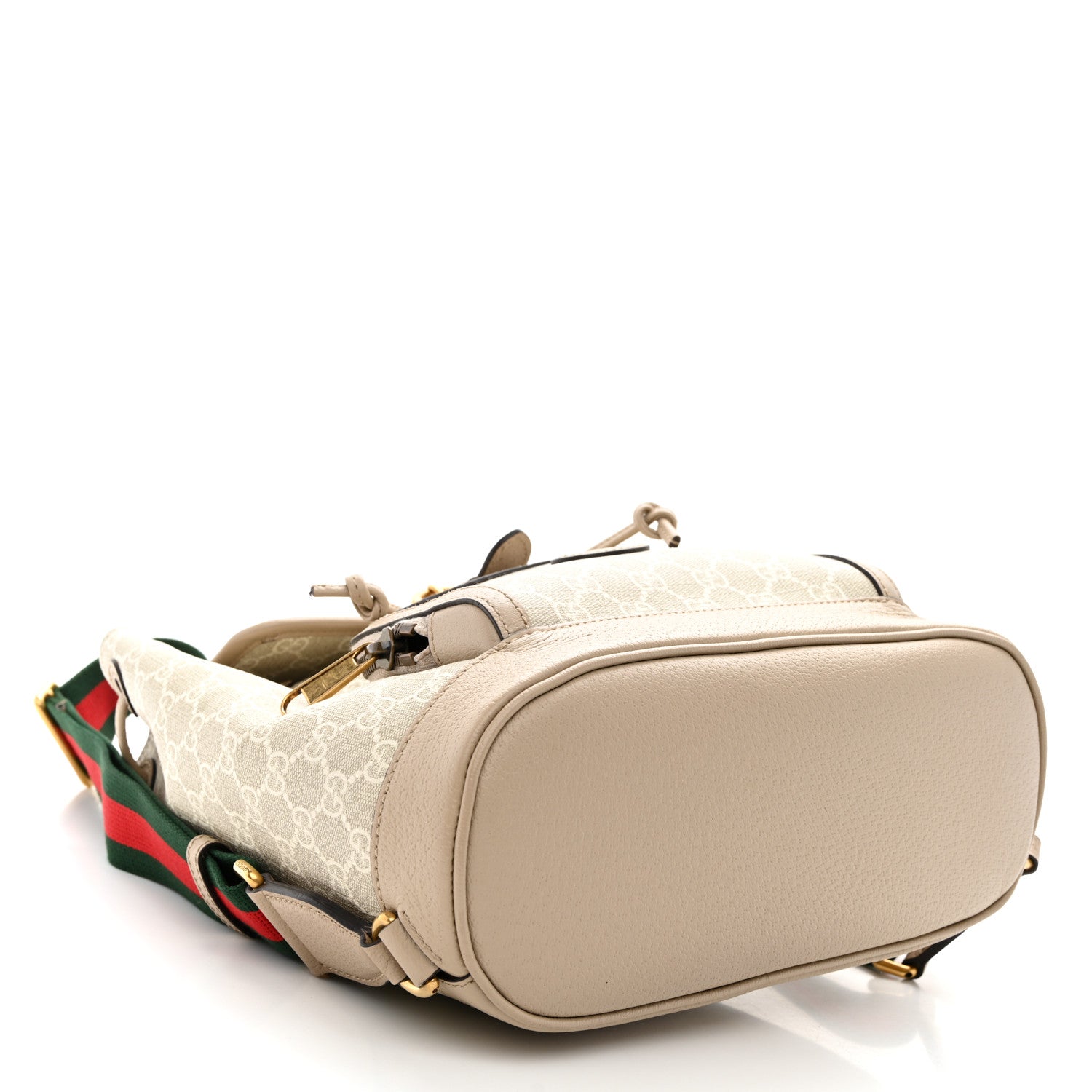 Gucci GG Supreme Monogram Azalea Calfskin Retro Interlocking G Buckle Backpack Beige Mystic White 4 of 10