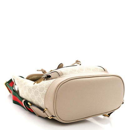 Gucci GG Supreme Monogram Azalea Calfskin Retro Interlocking G Buckle Backpack Beige Mystic White 4 of 10