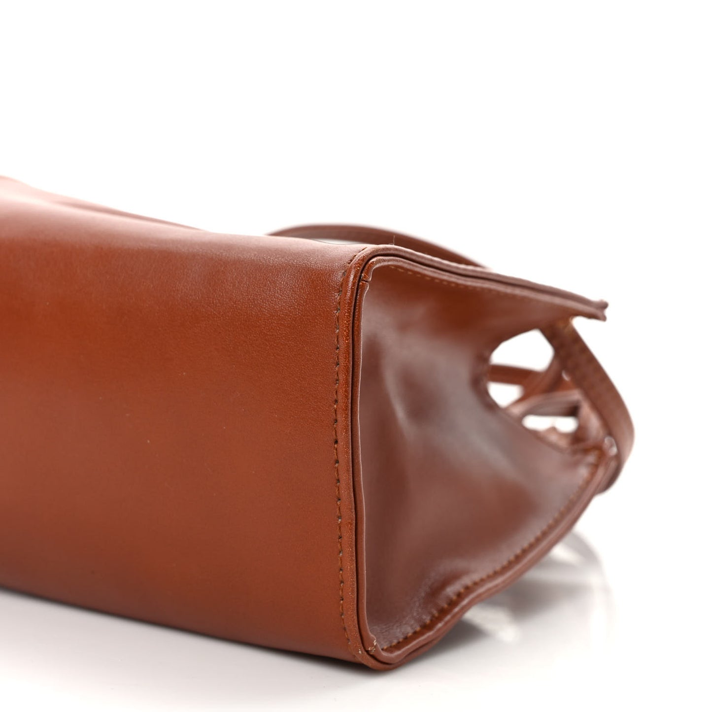 Vegan Leather Small Shopping Bag Tan